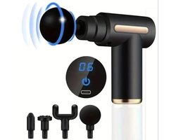 Novyro Living - massage gun - spiermassage pistool - mini - sport en relax - zwart - 6 speed levels - lichtgewicht - herstel