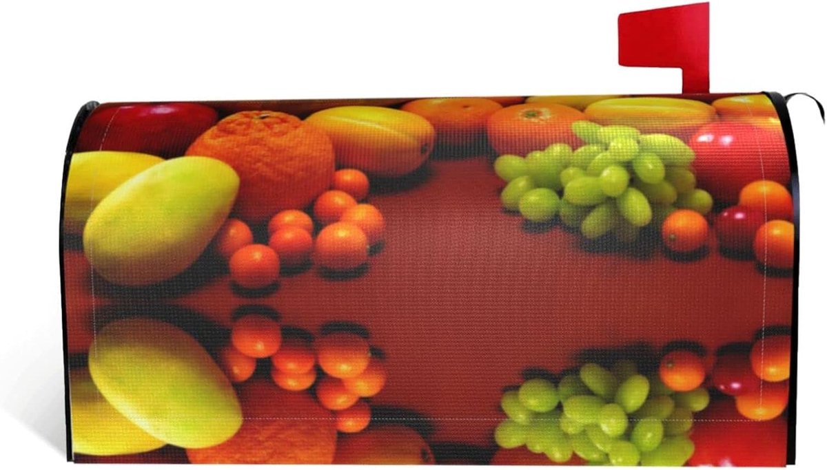 Brievenbus Decoratie - Magnetische Cover - Buiten Decoratie - Weerbestendig Ontwerp - Standaard Formaat - Groenten Fruit