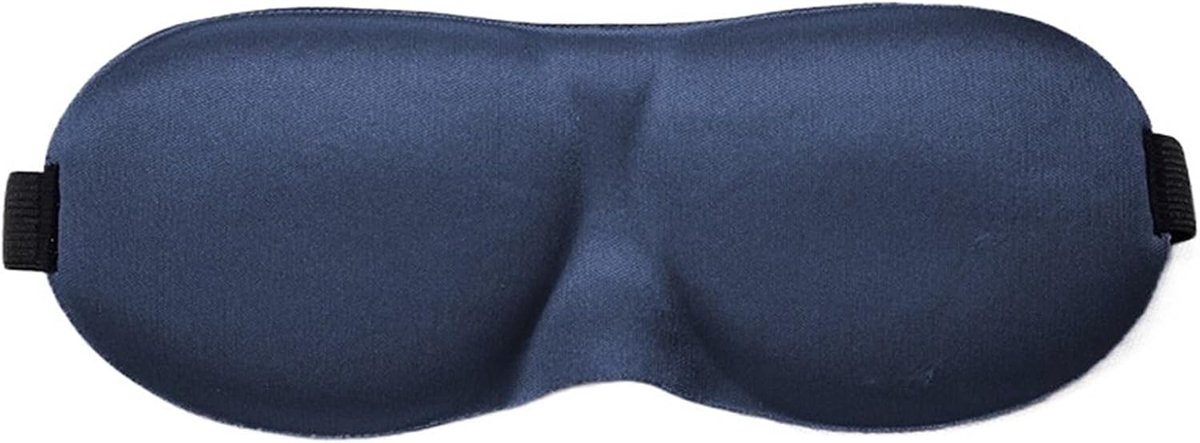 Zijden Slaapmasker - Oogmasker Slaap - Ontspannen Slapen - 3D Traagschuim - 23 x 10 cm - Marineblauw