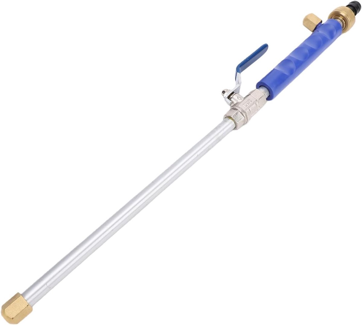 Hogedrukreiniger met Sproeiers - Waterslangmondstuk Tuinslang - Efficiënt Reinigen - Universele Compatibiliteit - Standaard 3/4 inch - Blauw