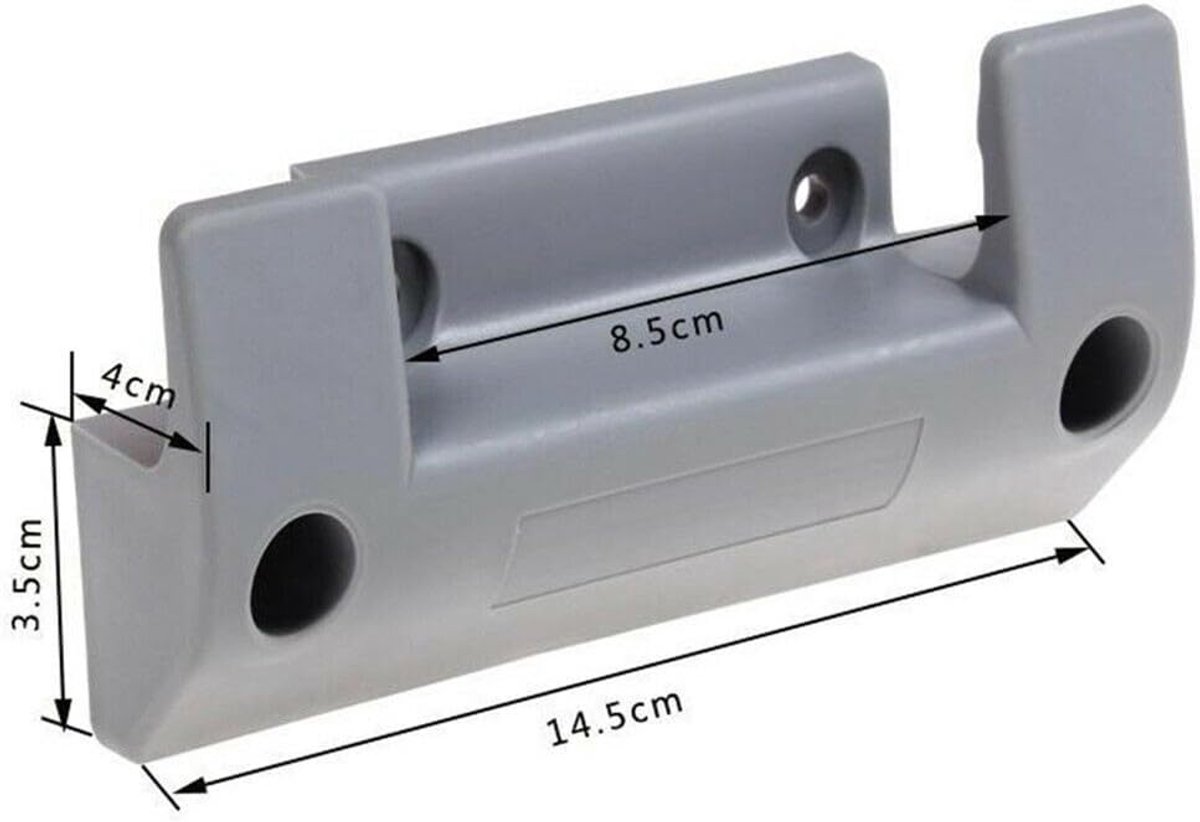 Tuinslang Houder - Slanghaspel Beugel - Tuin Organiseren - Robuuste PVC Constructie - 14 x 8 x 3 cm - Grijs – foto 5