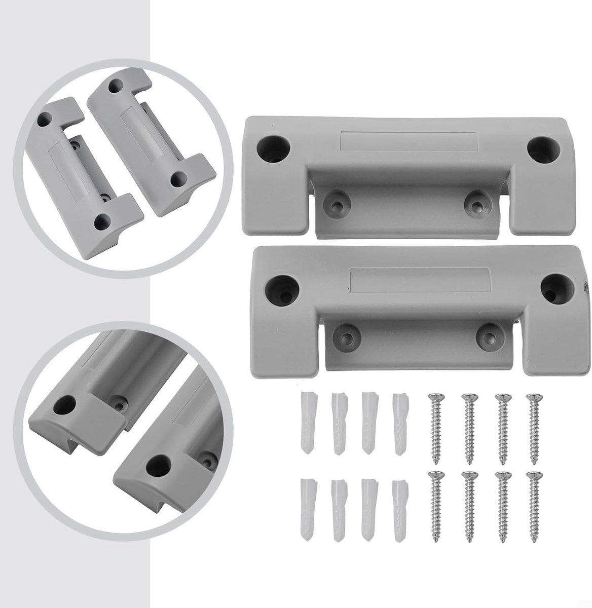 Tuinslang Houder - Slanghaspel Beugel - Tuin Organiseren - Robuuste PVC Constructie - 14 x 8 x 3 cm - Grijs – foto 4