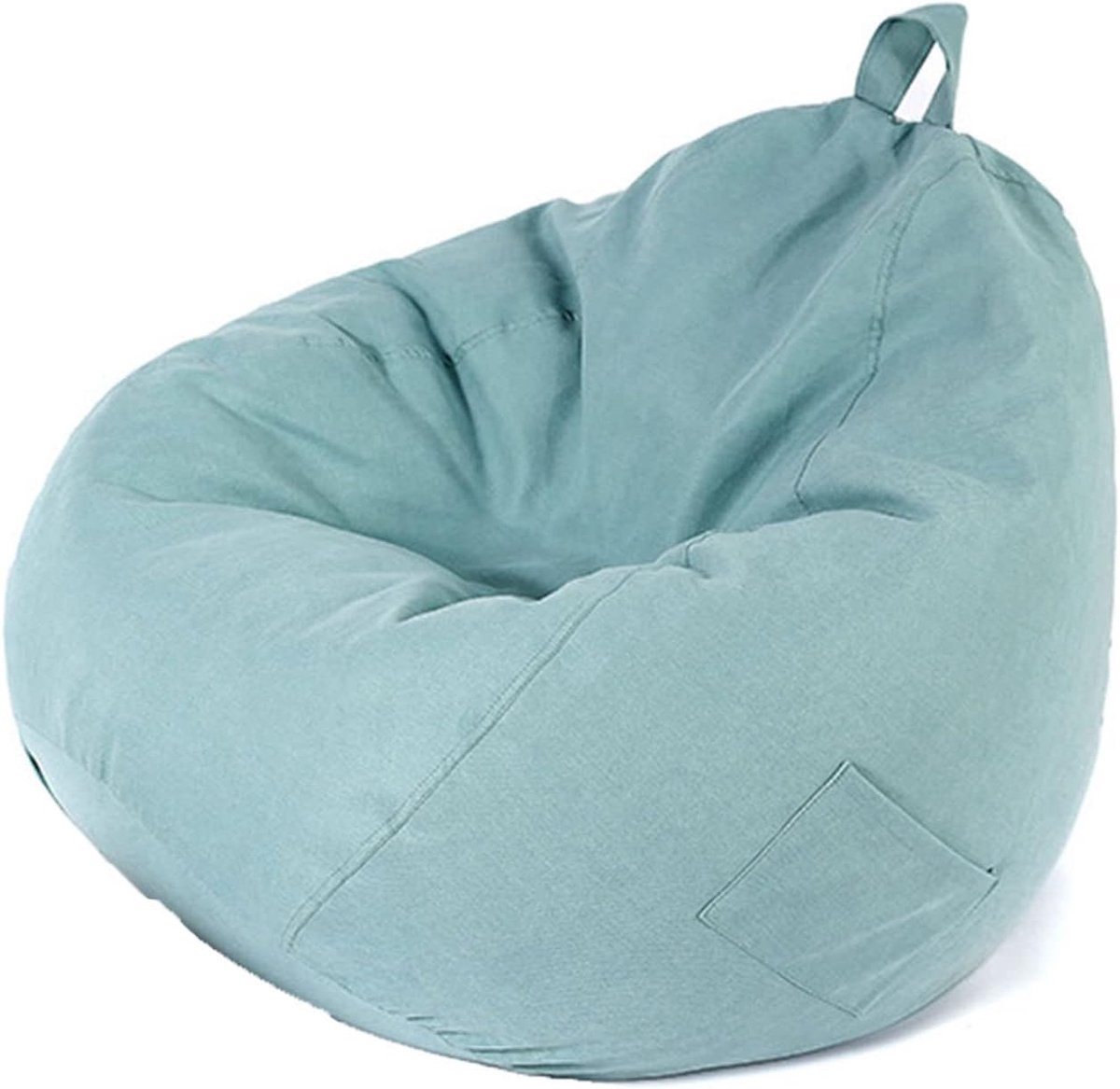 Zitzak Stoel - Lounge Zitzak - Ontspannen Zitten - Zachte Katoen - 130 x 110 cm - Lichtgroen