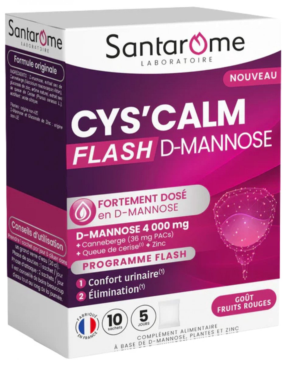 Santarome Cys'calm Flash D-Mannose 10 Sachets