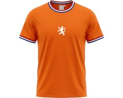 T-shirt Nederland - Supporter Shirt Holland voor Voetbal & Koningsdag - 95% Katoen - 5% Elastaan - Unisex Dames / Heren - Oranje - Maat 4XL