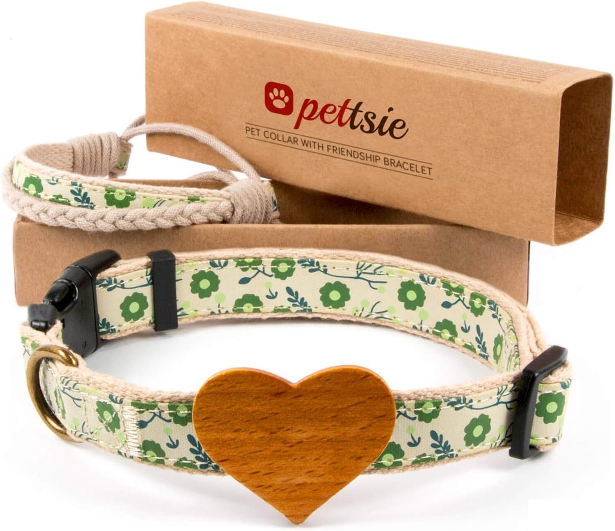 SnelShoppen - Pettsie Matching Hondenhalsband Hart & Eigenaar Vriendschapsarmband, Verstelbaar voor Kleine & Middelgrote Honden, Duurzaam, Dier Vriend