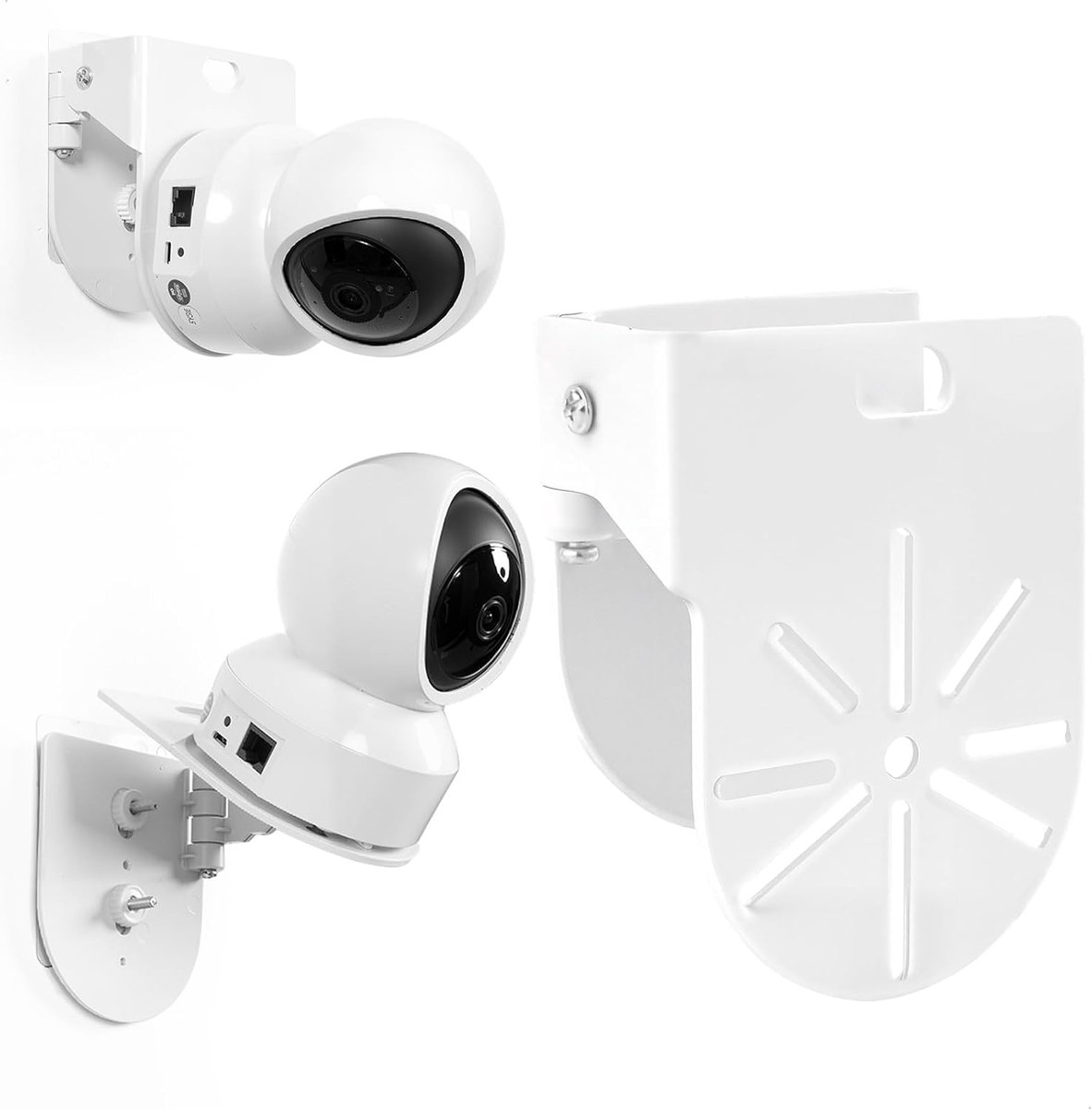 SnelShoppen - Security Camera, Verstelbare Camera Houder, WiFi Video Bewakingscamera met 360° Rotatie, Wandmontage voor Binnen en Buiten, Ideaal voor