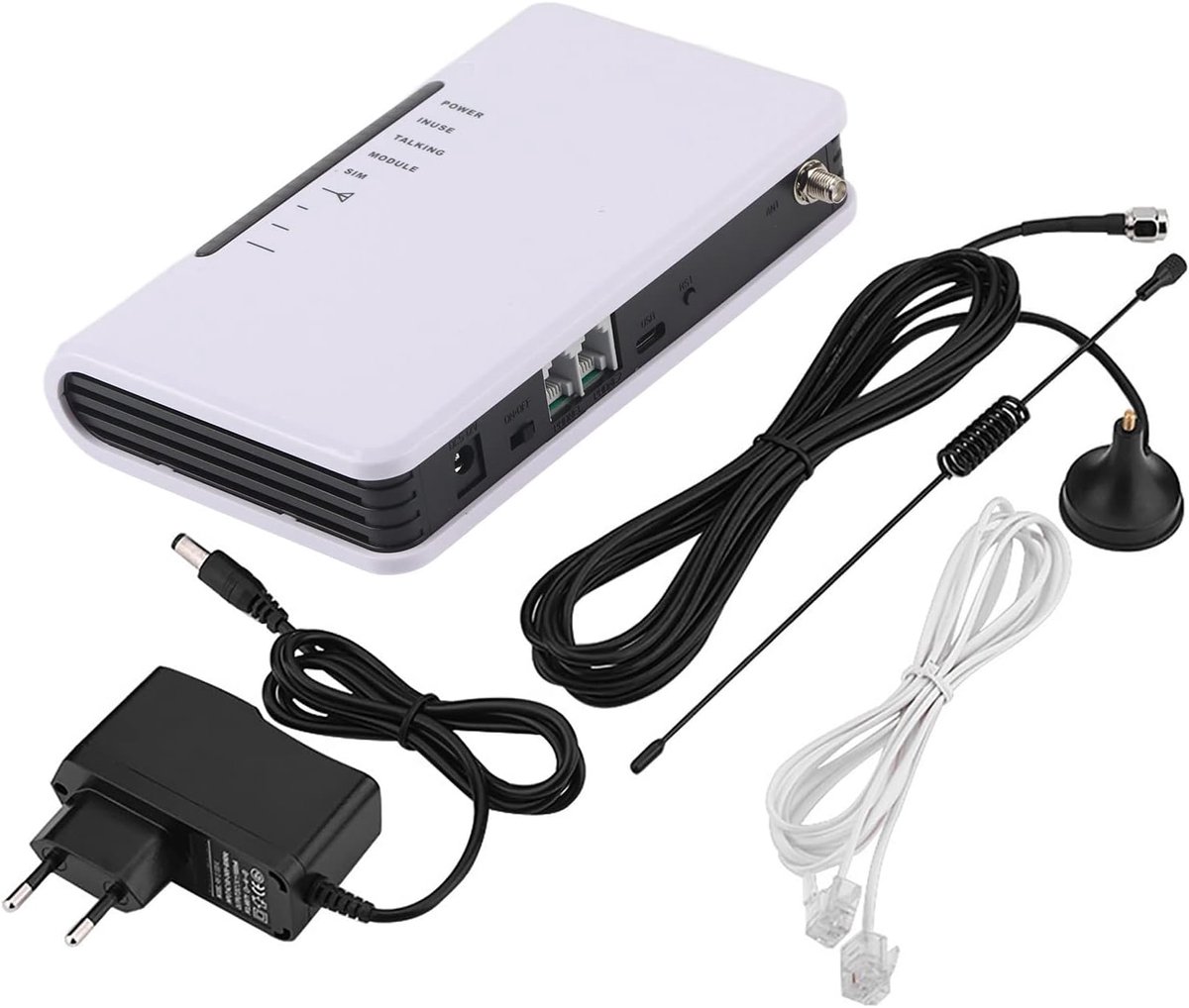 SnelShoppen - Gateway Analog GSM Table Telephone - Draadloze Terminal - Quadband 850/900/1800/1900MHz - Ondersteunt Vaste Hoofdlijn, Alarm, en Opnameb