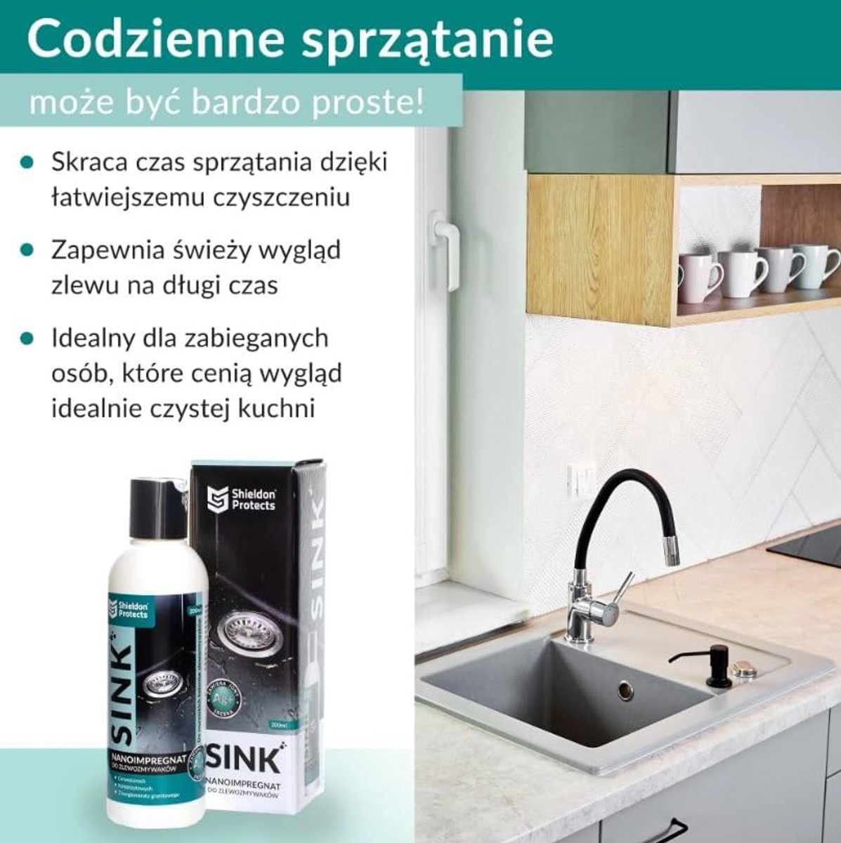 SnelShoppen - Shieldon Protects Impregnering voor Granieten Spoelbakken - Langdurige Nanocoating Bescherming voor Blanco Silgraniet, Natuursteen en Co