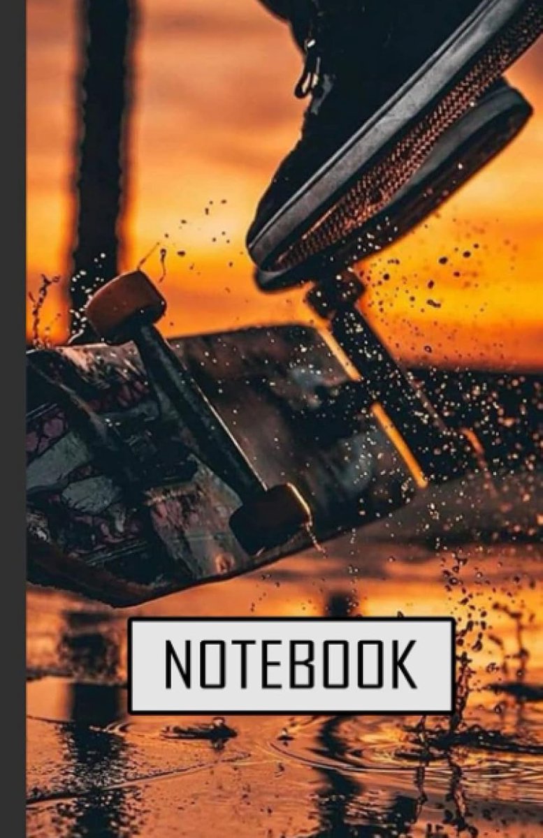 SnelShoppen - WOW Skateboard Notebook - Gelijnd Notitieboek voor Jongens, Tieners en Studenten - Perfect voor School, Huiswerk, Creatieve Projecten -