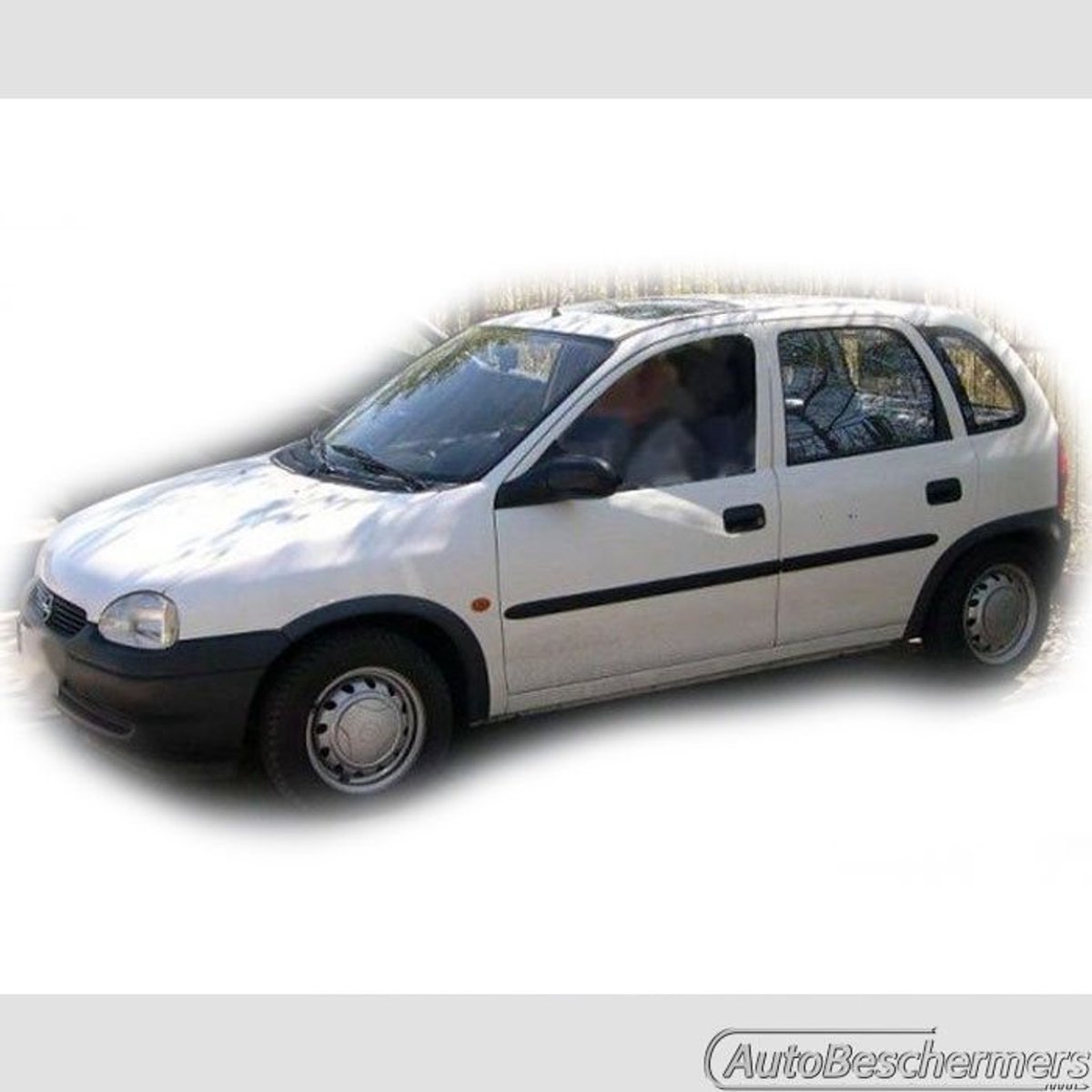Stootlijsten set zwart voor Opel Corsa B 5-deurs 1993-10.2000. De stootstrips zijn zelfklevend. Set a 4 stuks (#0001)