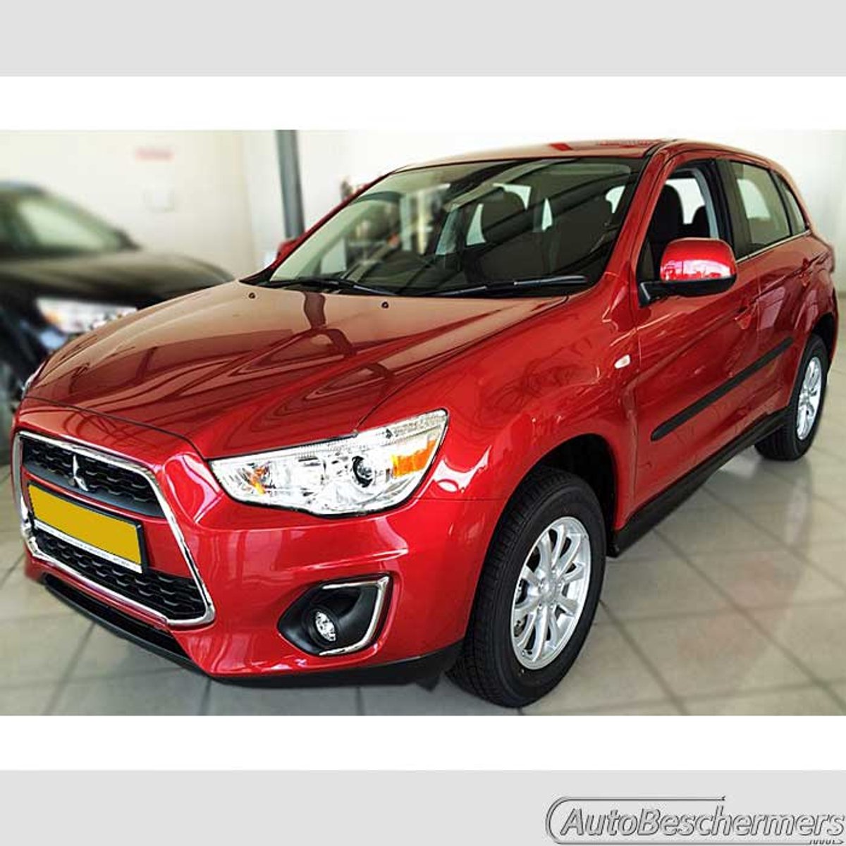Stootlijsten set rechte vorm zwart voor Mitsubishi ASX 10.2012-. De stootstrips zijn zelfklevend. Set a 4 stuks (#0002)