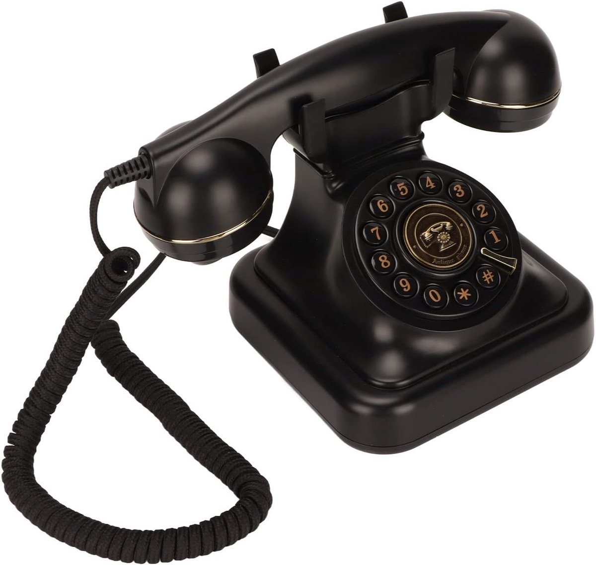 SnelShoppen - Vintage Telefoon Retro Europese Stijl - Gecorded Landlijn Telefoon met Belgeruis en Volumeregeling - Oude Stijl Schijfknoppen - Retro De