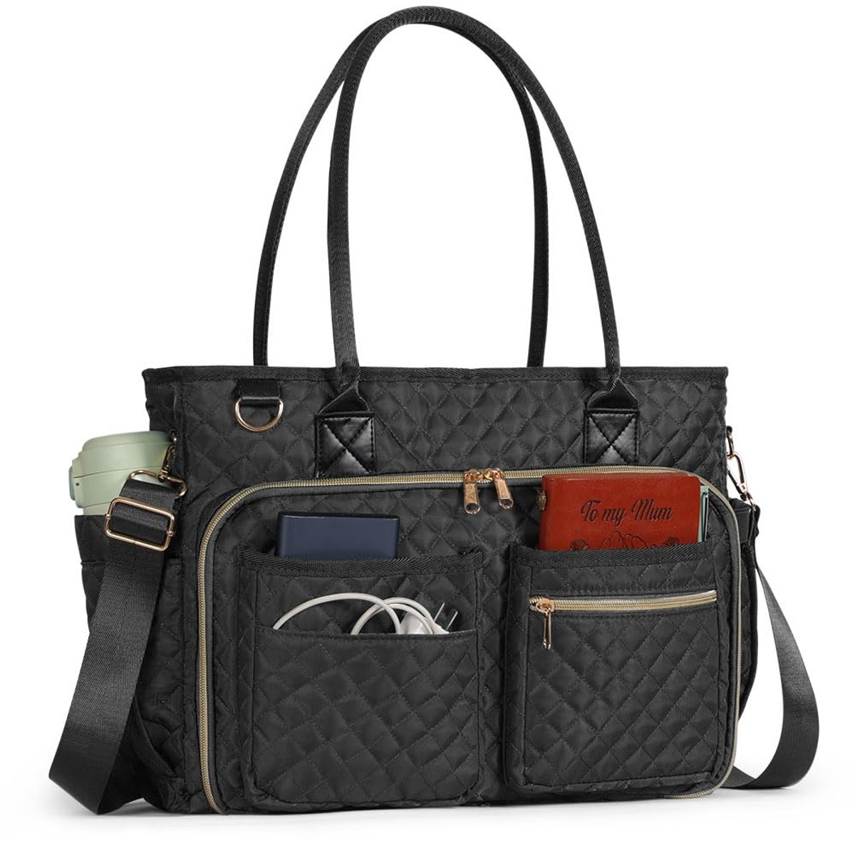 SnelShoppen - Laptoptas Dames 15,6 Inch Waterdicht Groot Met Laptopvak, Notebooktas, Lerarentas, Zakelijke Aktetas, Computertas, Schoudertas Voor Kant