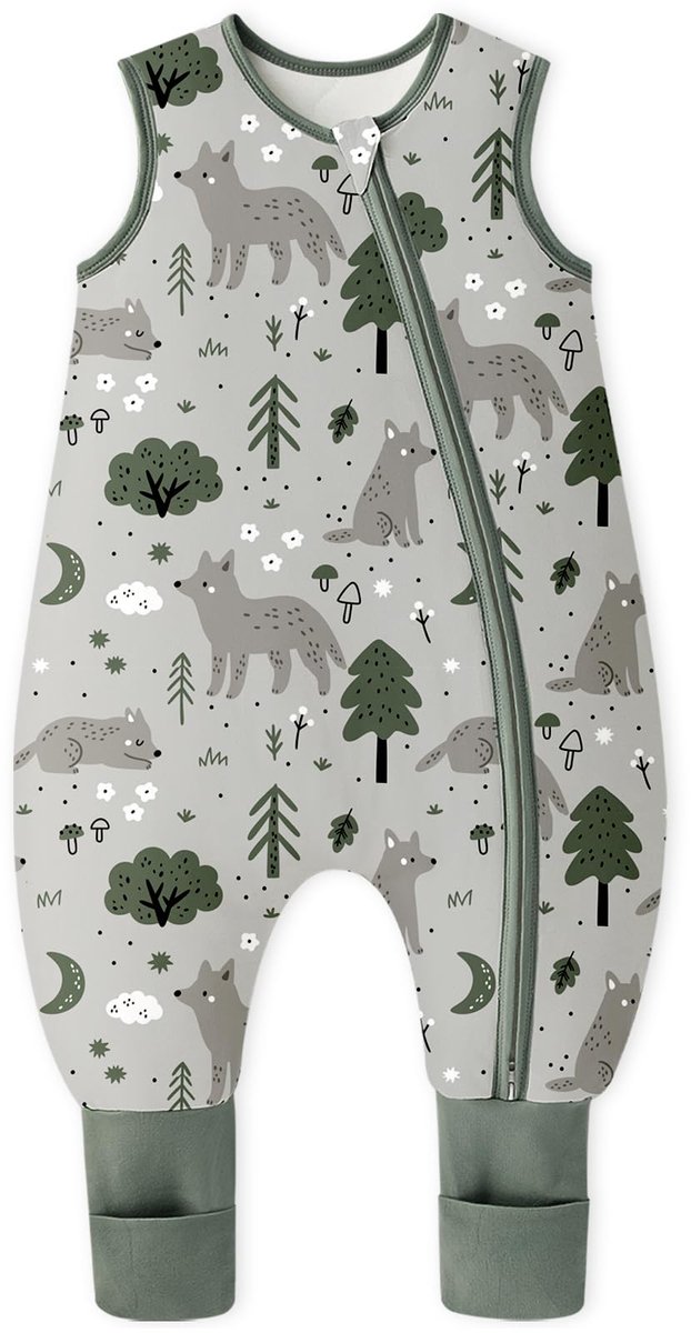SnelShoppen - Yoofoss Babyslaapzak met Voeten 1,5 TOG - Winterslaapzak met Pijpen - Katoenen Babyslaapzak 80 cm voor Kinderen 18-36 Maanden - Ideaal v