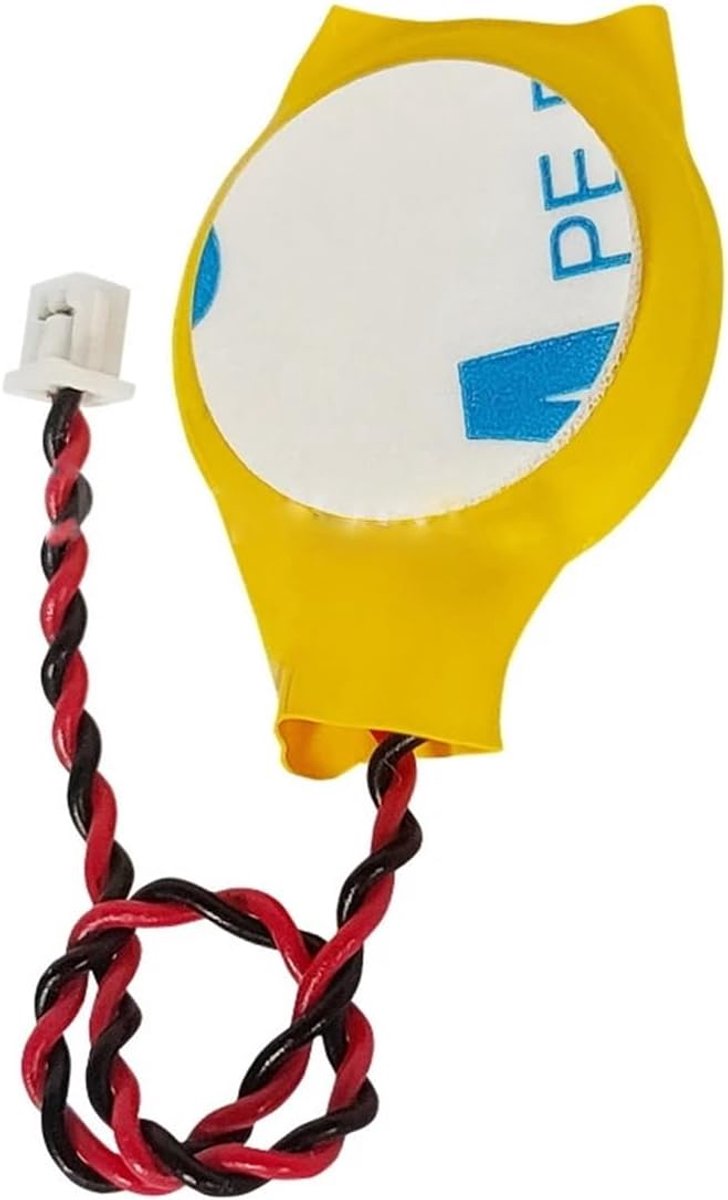 SnelShoppen - CMOS BIOS CR2032 Batterij 3V met 2-pins Connector Kabel - Geschikt voor PC en Laptop - Hoogwaardige Lithium Accu - Lange Levensduur