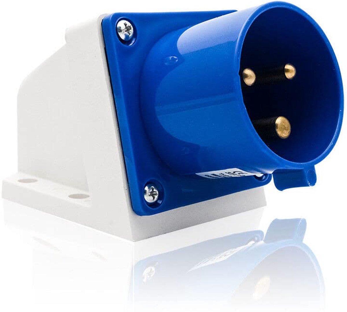 SnelShoppen - IP44 Industriële Plug Aansluiting CEE Stekker 240V 32A - 3-Pin Stekker voor Caravans, Campings, Werkplaatsen en Magazijnen - Blauw