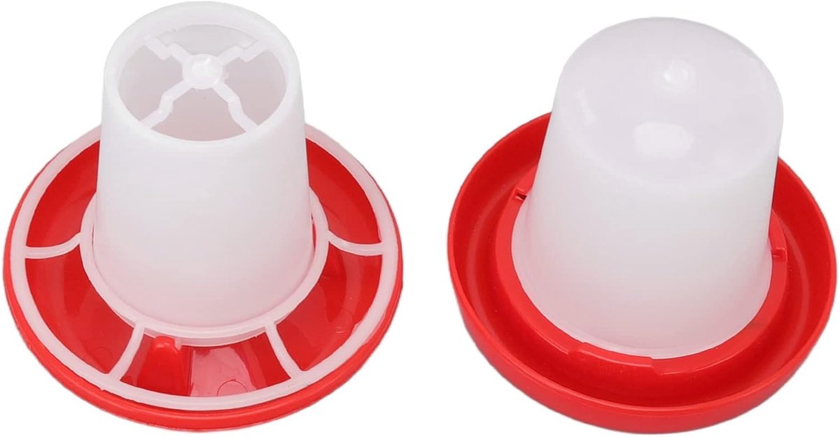 SnelShoppen - Chicken Feeder & Drinking Bowl Set - Automatische Voeder- en Drinkbak voor Kippen, Eenden, Kwartels, Krielkippen, Babyvogels - Rotating