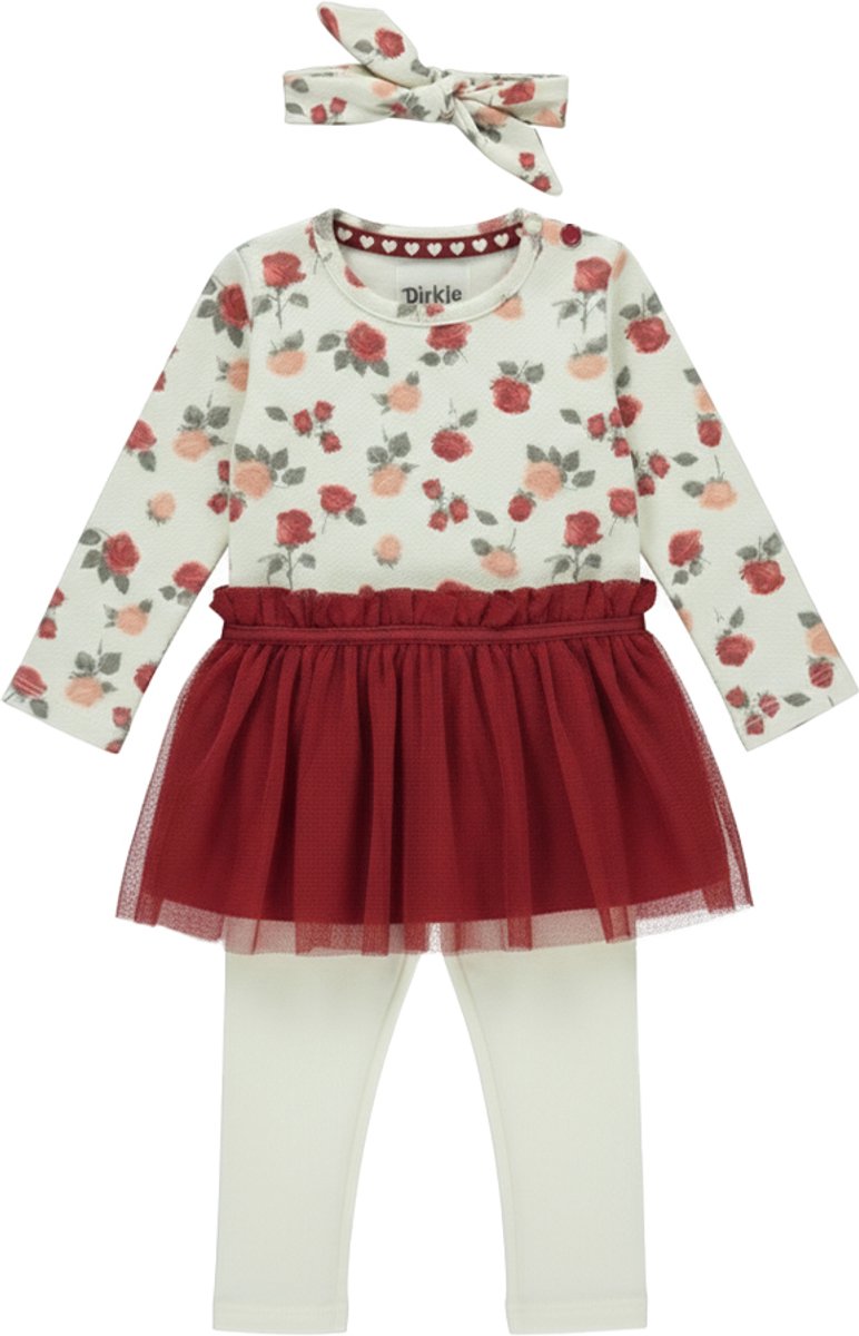 Dirkje Meisjes 3-delige Kledingset - Antique white
