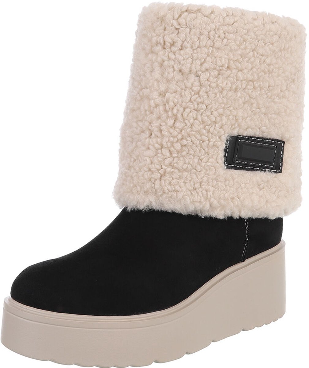 Dameslaars - Plateauzool en teddy-look - Dames Mt:38