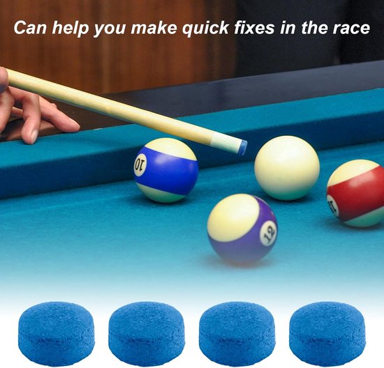 50 Stuks Billiard Cue Tips 10mm Leer Vervangtips voor Snooker en Pool Accessoires met Puntensnijder van Merkloos — afbeelding 5