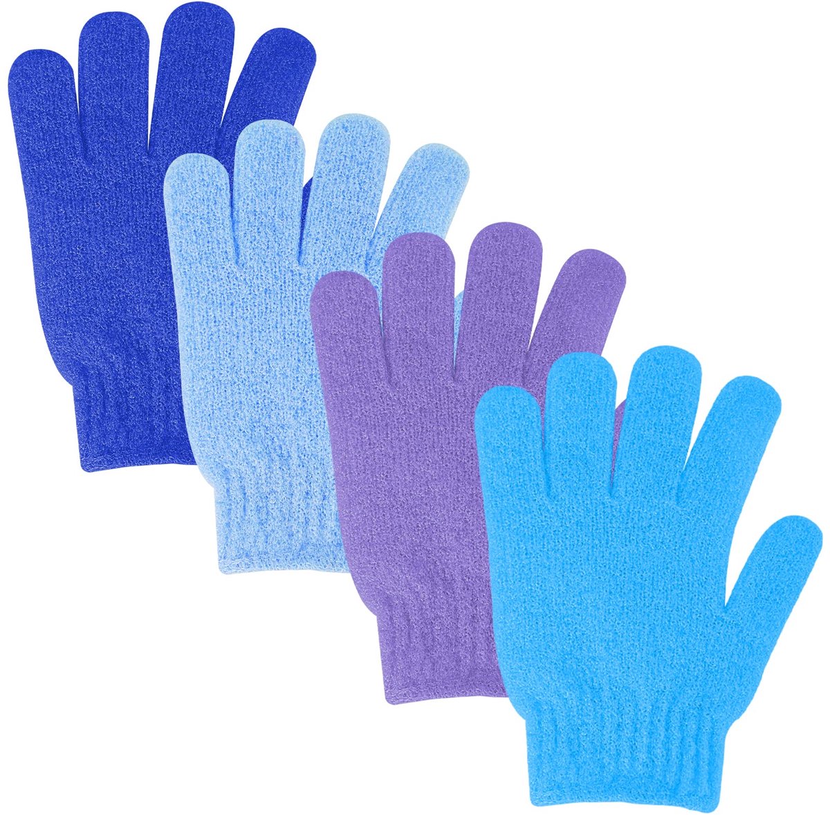 Dailygoods - Exfoliërende Douchehandschoenen - 4 Stuks voor Lichaamsverzorging