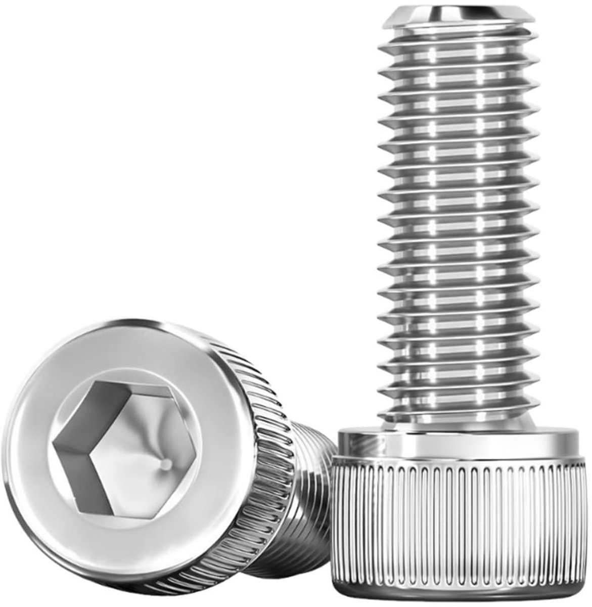 Cilinderschroeven M8 x 20 mm - Roestvrijstalen inbusschroeven met volledige schroefdraad, 10 stuks voor diverse toepassingen