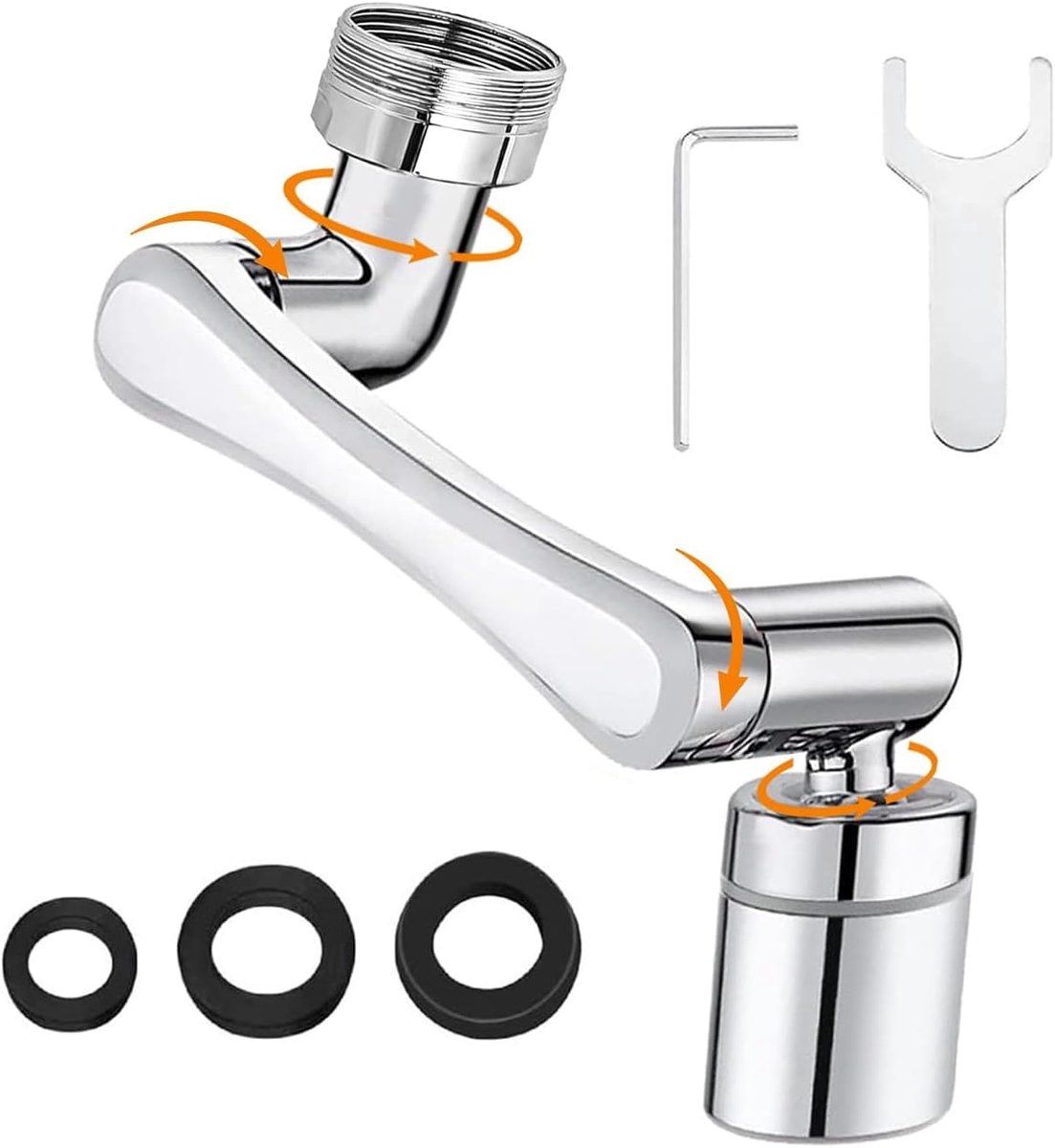 SnelShoppen - Faucet Aerator Attachment, 1080° Multifunctionele Rotating Kraan, Waterbespa