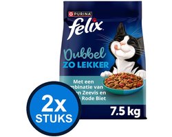 2x Felix - Dubbel Zo Lekker droog adult zalm&zeevis 7,5kg