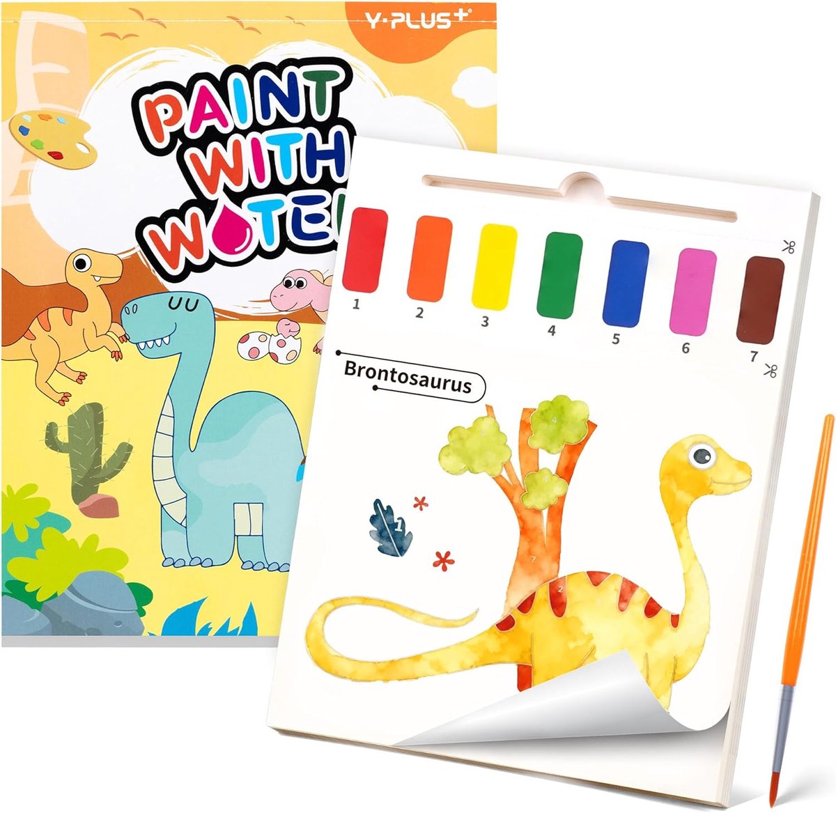 SnelShoppen - YPLUS Schilderen met Waterboeken voor Peuters, Creatieve Knutsel Speelgoed, Waterverf Papieren met Borstel voor Kinderen 1-3, 2-4, 4-6 J