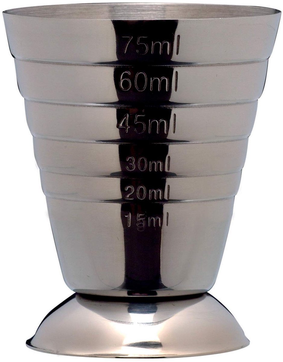 SnelShoppen - Professionele Cocktail Jigger Maatbeker 75ml RVS, Bar Gereedschap voor Thuis, Ideaal voor Feestjes en Cocktails