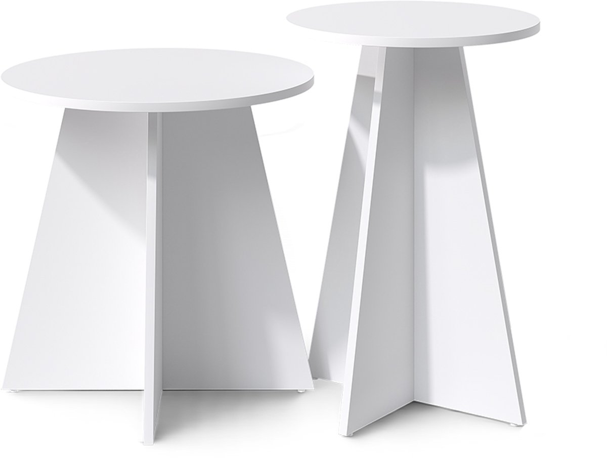 Vicco Salontafel Forma, Wit, 40 x 50 cm Set van 2