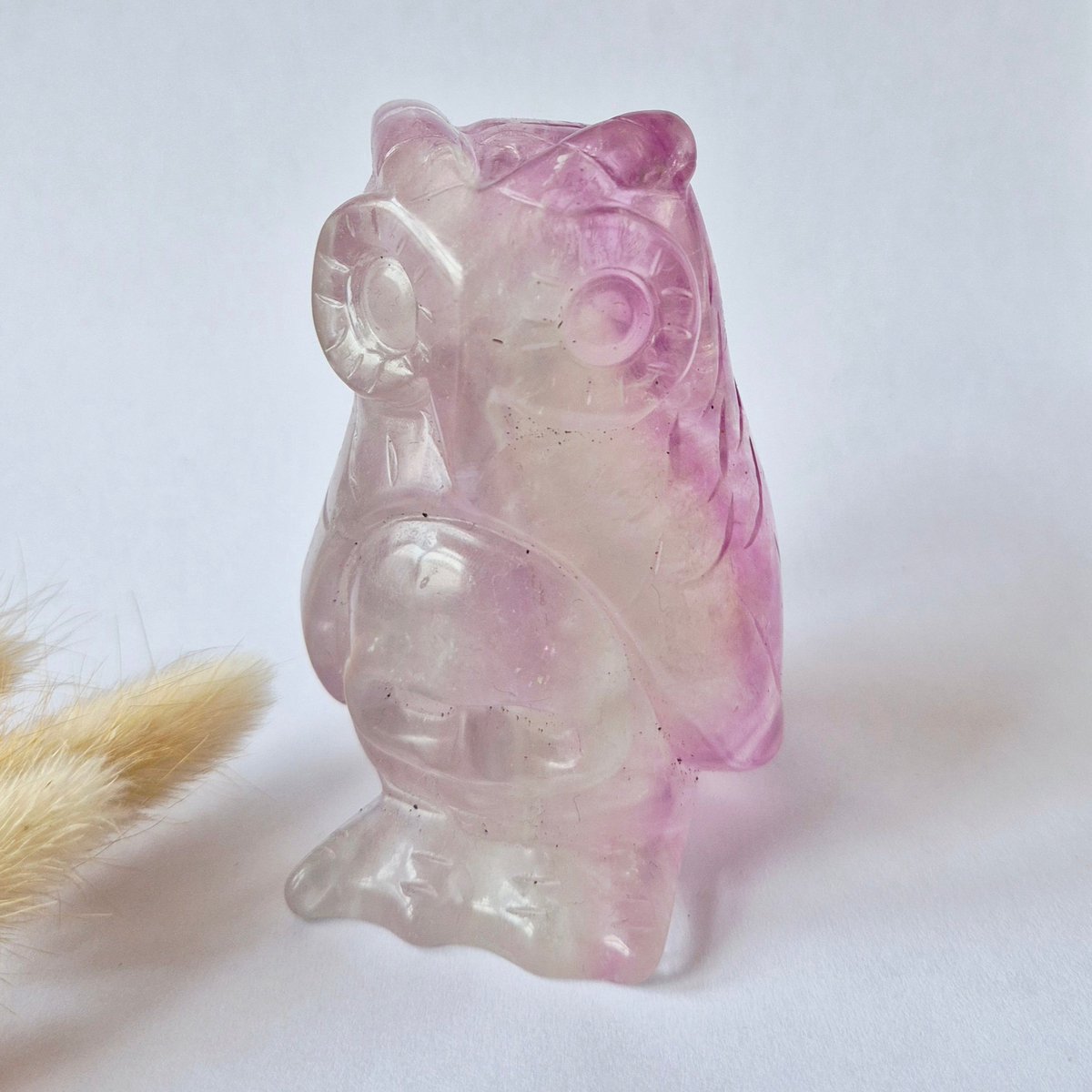 Fluoriet Uil Edelsteen Carving – 513 Gram