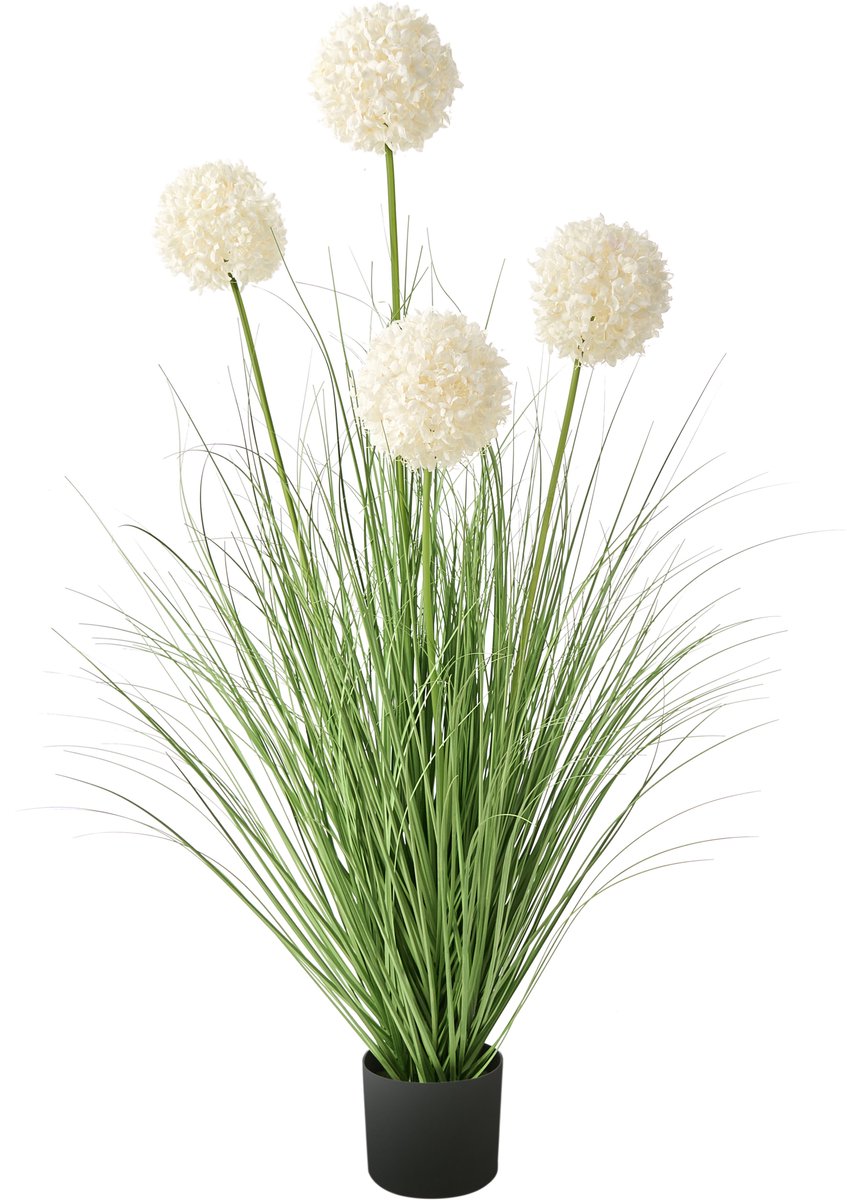 Beliani SNOWBALL BUSH - Kunstplant - Groen/Wit - 120 cm - Synthetisch