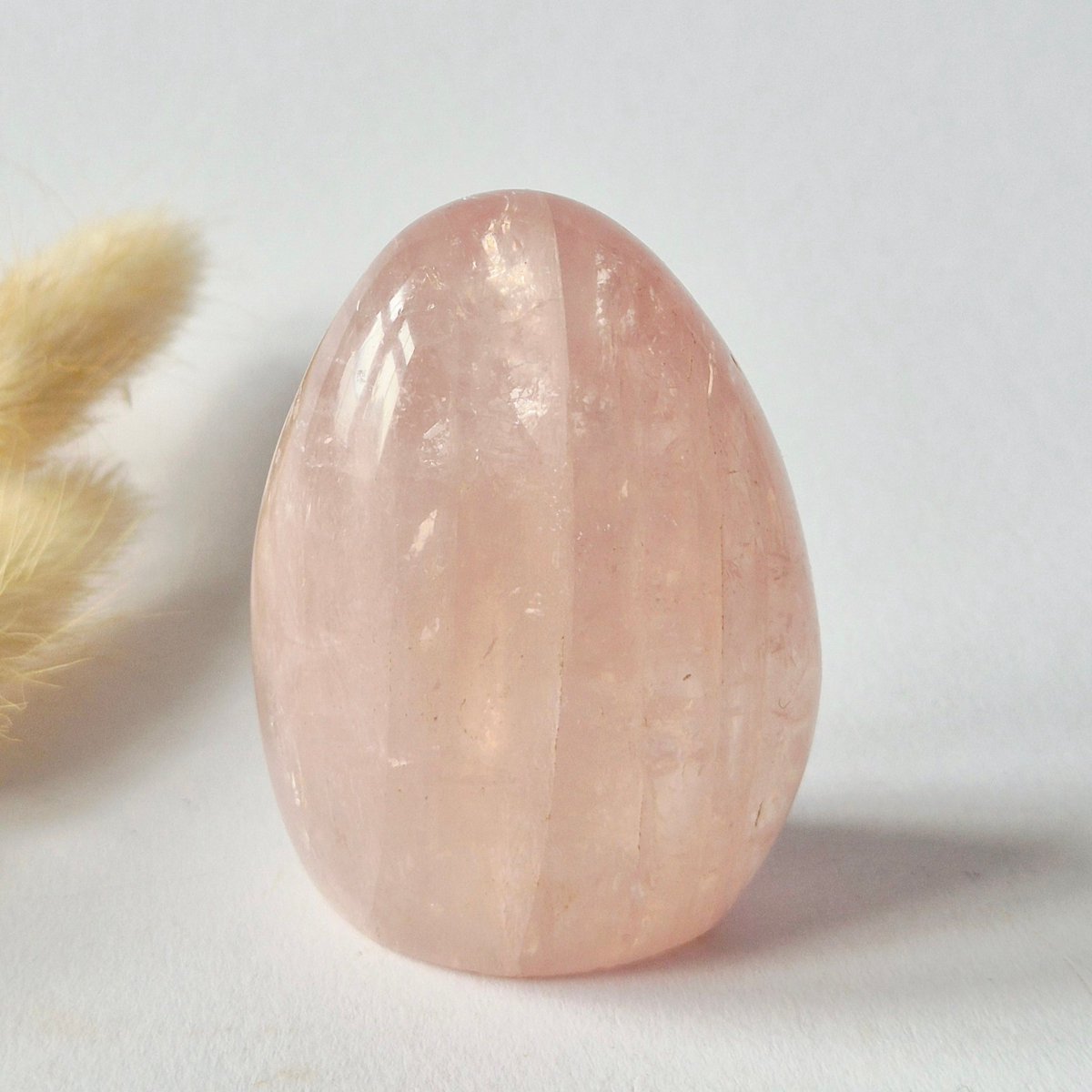 Premium Madagaskar Rozenkwarts Freeform – Gepolijste Edelsteen