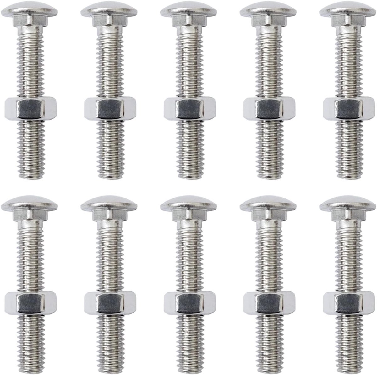 10 Stuks M6 304 RVS Wastafel Stopper voor Badkamer en Keuken - Schroefdraad Limiter en Vervangingsonderdeel voor Wastafel en Aanrecht