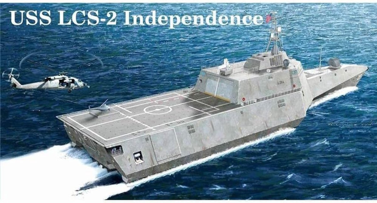 SnelShoppen - Trumpeter 04548 Model Kit USS Independence (LCS-2) 1/350 Schaal, Plastic Schepen Bouwpakket, Perfect voor Modelbouwers en Schepenliefheb