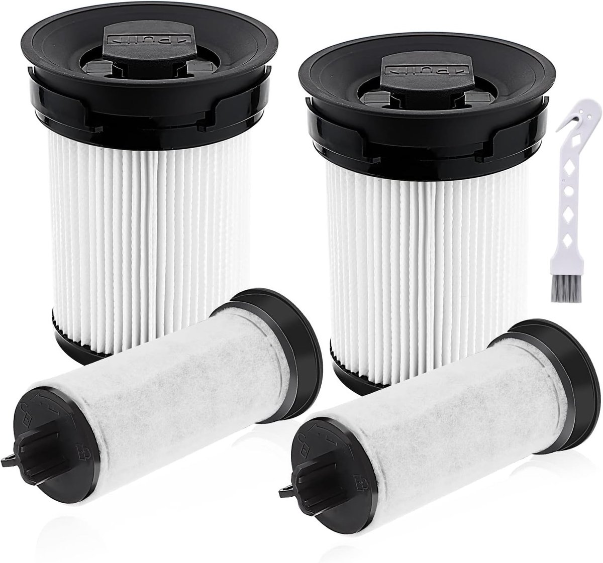 SnelShoppen - 2 HEPA Fine Dust filters voor Stofzuiger, Compatibel met TriFlex HX1, HX1 Pro, HX1 Cat & Dog, Wasbaar, Inclusief Motorbeschermfilters en