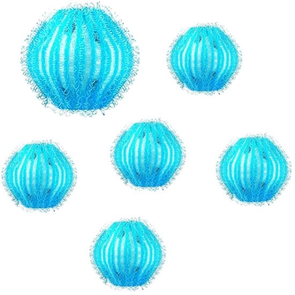 Haarvanger Wasmachine - 6 Stuks - Dierenhaarverwijderaar - Pluisjesverzamelaar - Herbruikbaar - Duurzaam Kunststof/Nylon - Wasballen