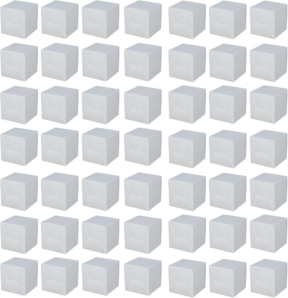 SnelShoppen - 50 Stuks Kraft Papier Cadeau Dozen - Witte Vouwbare Cadeauverpakking - Eenvoudig te Monteren - Voor Feesten, Verjaardagen, Bruiloften en