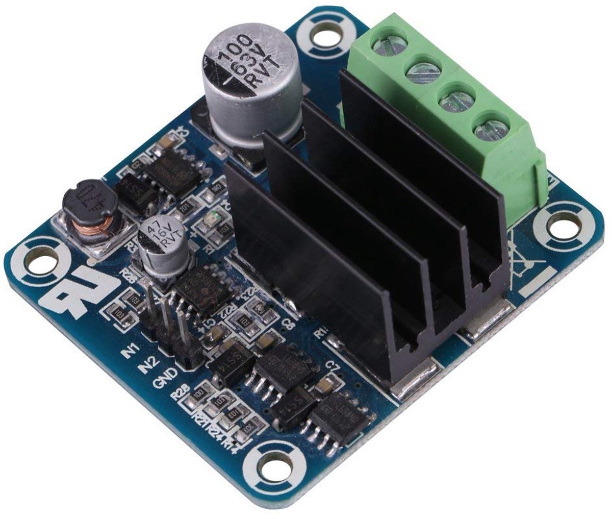 SnelShoppen - DC Motor Driver H Bridge 5V-15V 50A MOSFET Enkelkanaals PWM met Halfgeleider Koeler voor Elektronische Auto's
