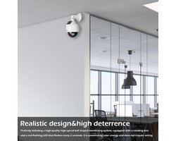 SnelShoppen - Dummy Speed Dome Camera met Solar Power - Nep Bewakingscamera met Rode Flits LED - Waterdicht voor Binnen en Buiten Gebruik