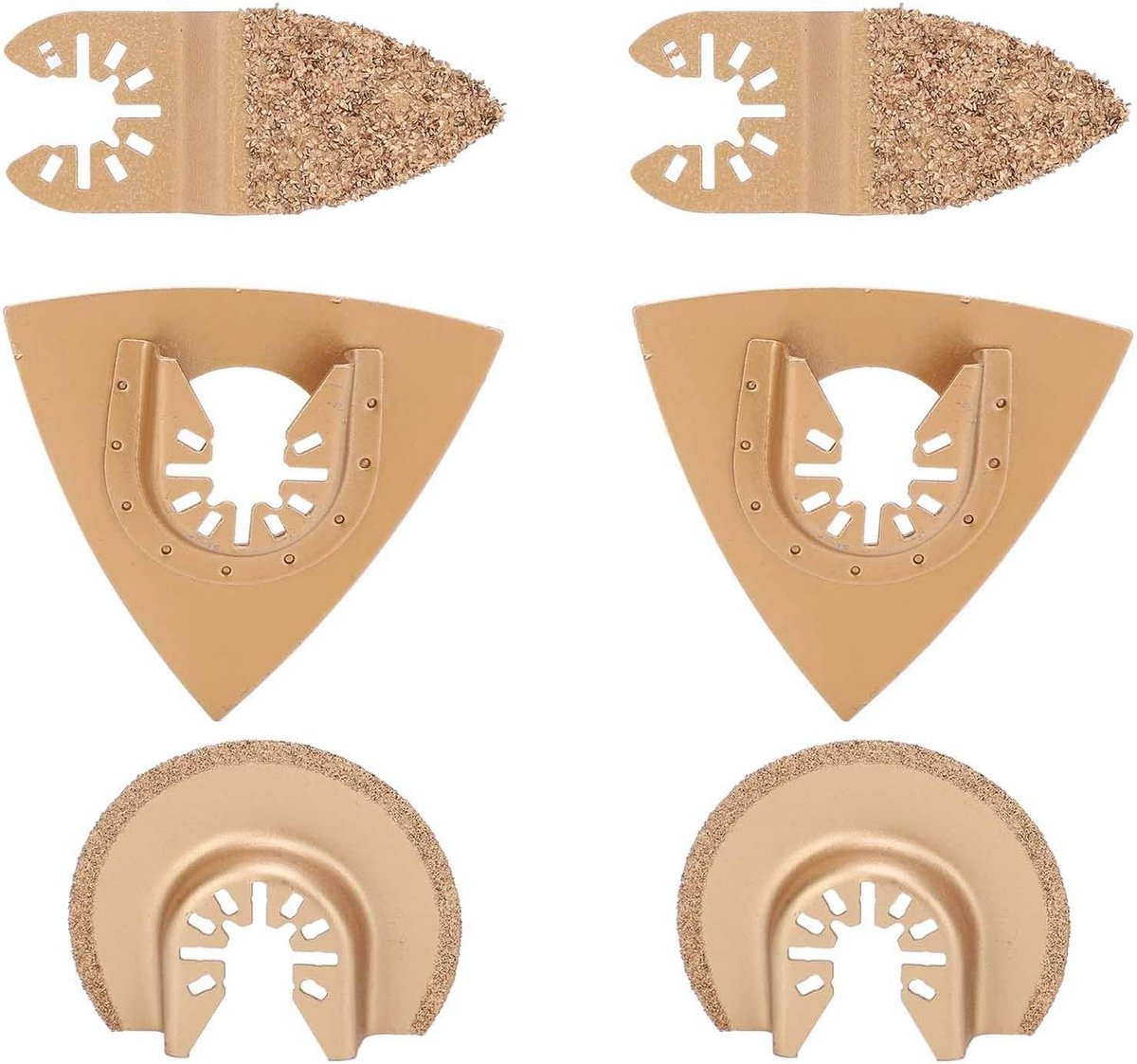 SnelShoppen - 6PCS Zaagbladen Set voor Oscillerend Gereedschap, Multi-Functionele Zaagbladen voor Houtbewerking, Duurzame Hardmetaal Accessoires, Idea