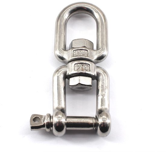 Dailygoods- Swivel Ring 2 Stuks - M8 Oogkaak Beugel - 360° Draaibare Ring - Roestvrij Staal - Max Belasting 470KG - Duurzaam en Stevig - Ooghaak van Dailygoods — afbeelding 2
