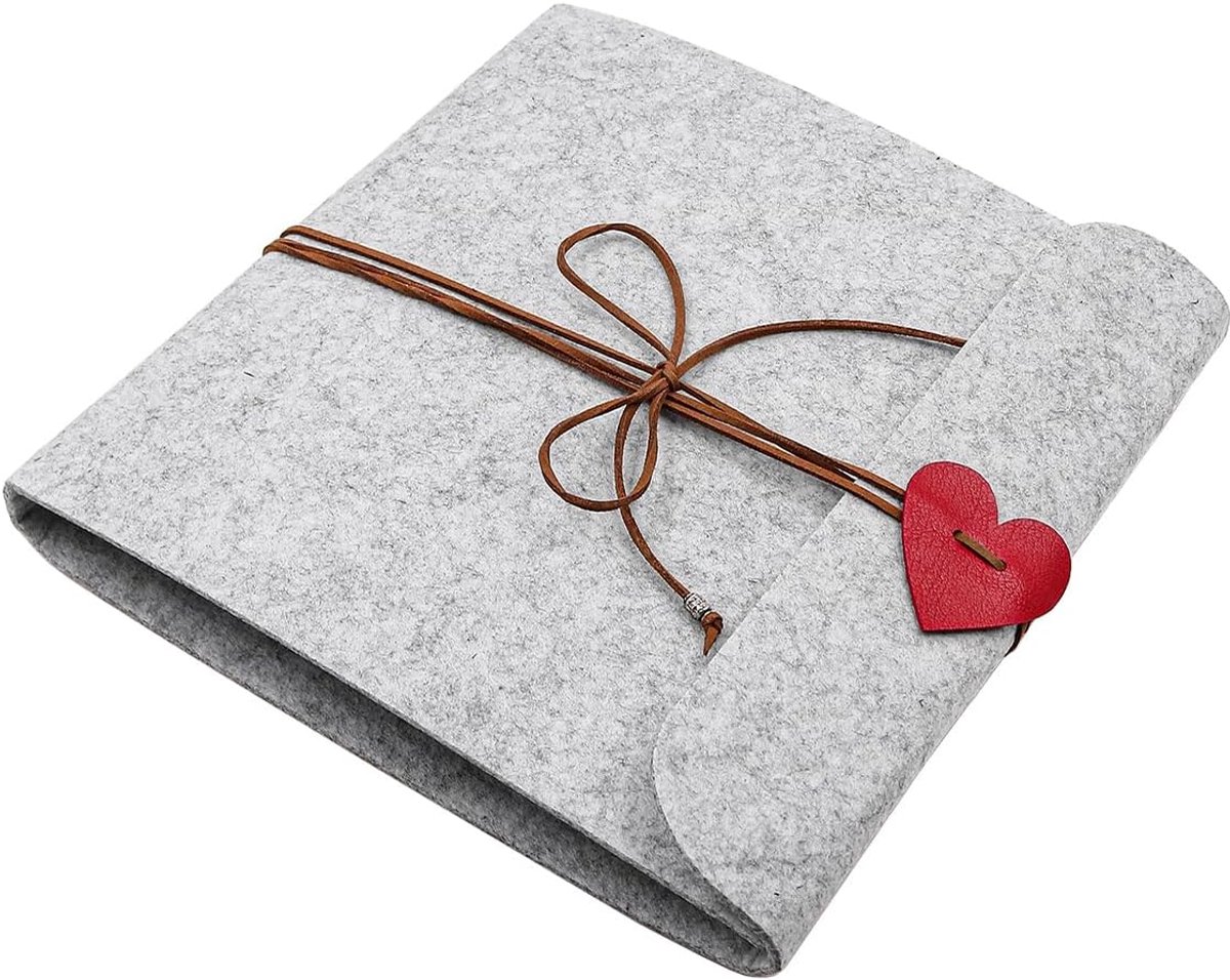 SnelShoppen - DIY Fotoalbum met 30 Bladen, Handgemaakt Gevoel, Zelfklevend, Vilt Kaft, Herbruikbare Ringband, Persoonlijk Geheugenboek voor Feest, Cam
