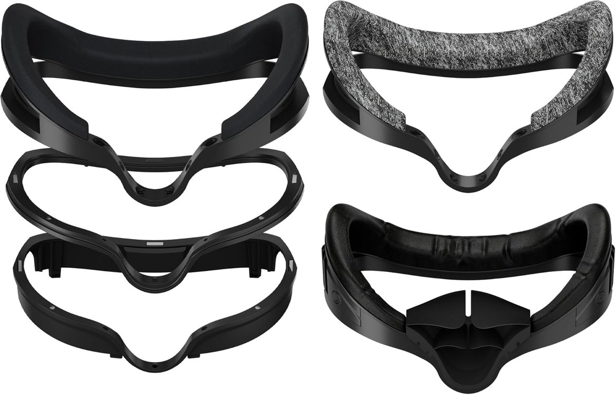 SnelShoppen - Globulaire Cluster F3 V3 Magnetische Gezichtsinterface voor Quest 3 - Flexibel en Aanpasbaar Kader met Multi-Materiaal Pads - Niet Compa