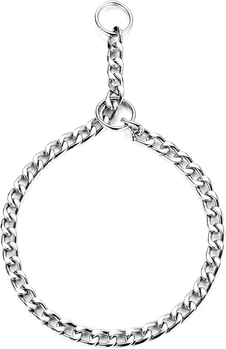 SnelShoppen - Sterke Ketting Snake Metaal Hondenhalsband - Training en Wandelen - 61cm, 4mm - Roestvrij, Duurzaam, Elegant