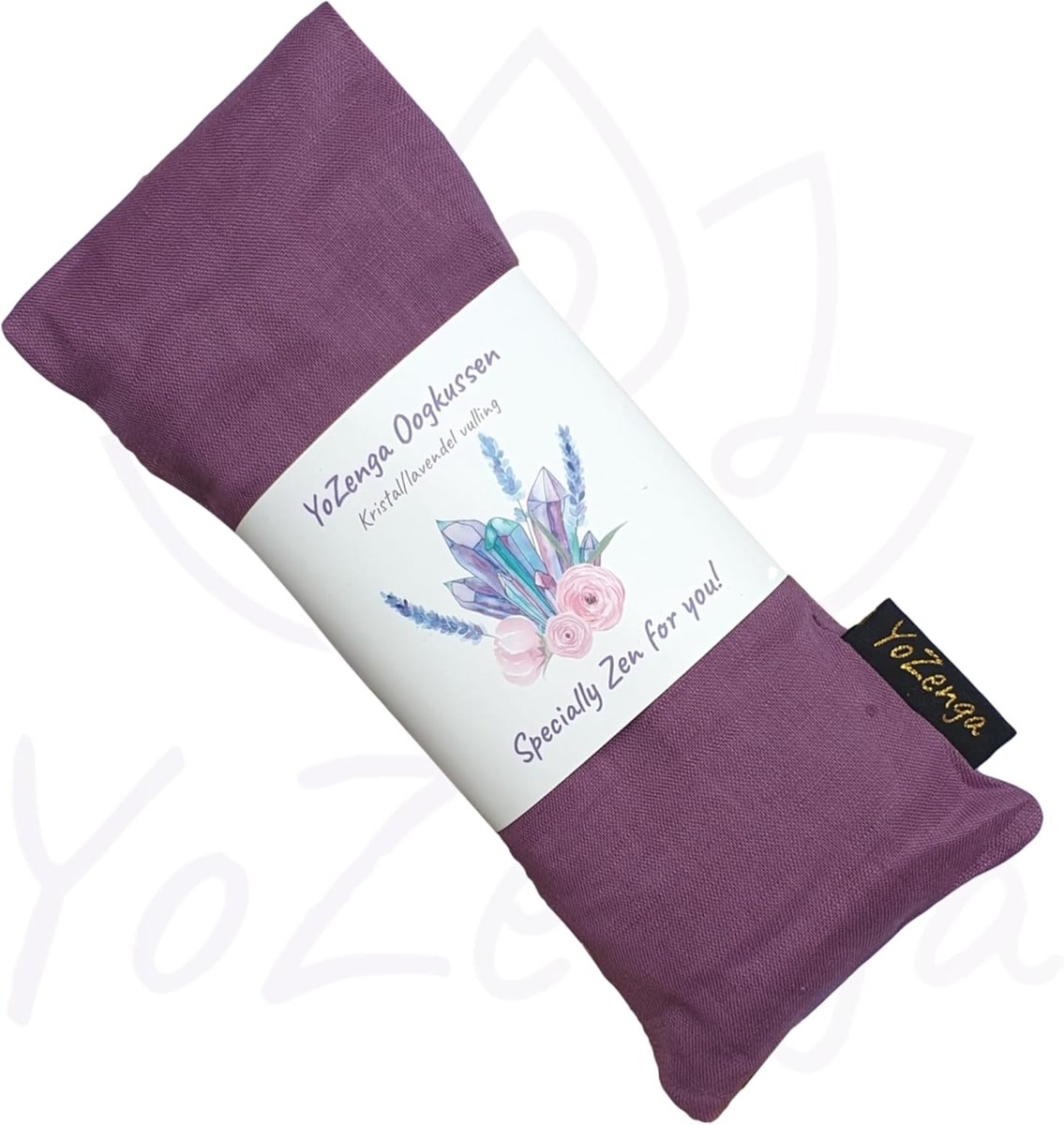 SnelShoppen - Eye Pillow met Amethist & Biologische Lavendel | Relaxatie & Meditatie | Kleur Lavendel Blush | Ideaal voor Hoofdpijn & Stress | Wasbare