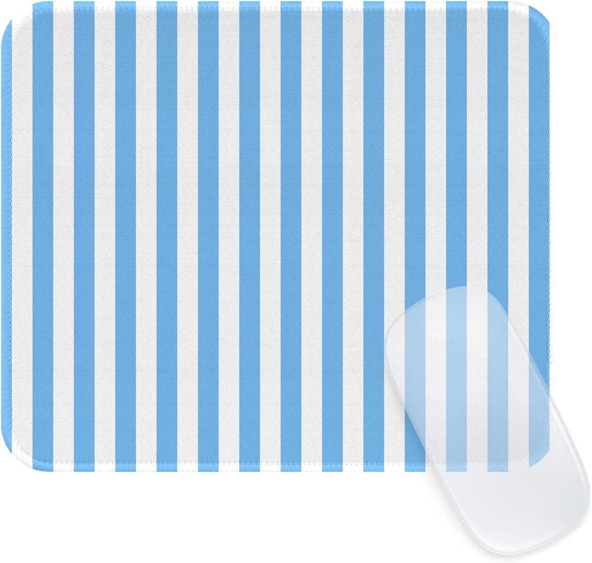 SnelShoppen - Leuke Muismat met Streeppatroon, Compact en Lichtgewicht, 240x200x3mm, Waterdicht en Antislip, Ideaal voor Kantoor, Thuis en Gaming, Bla