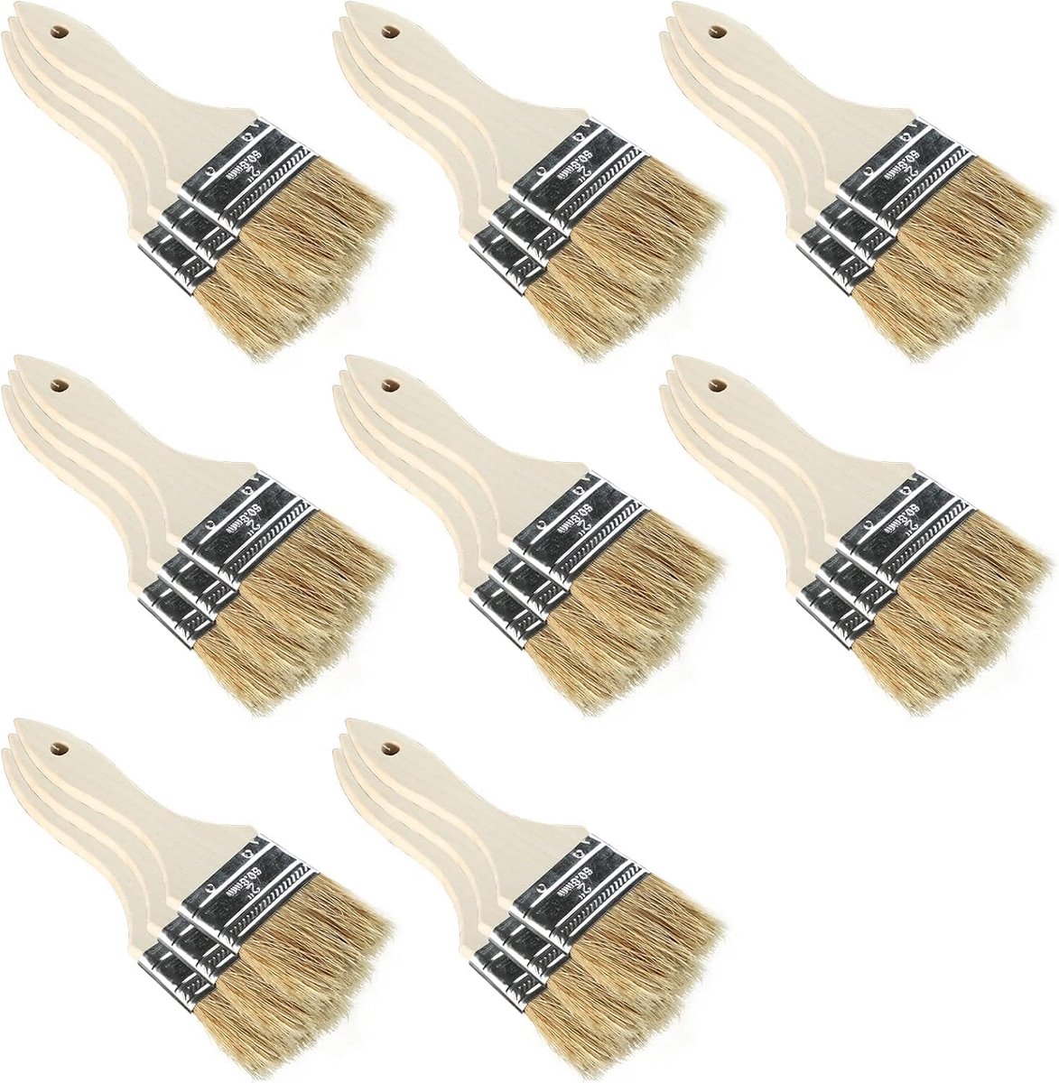 SnelShoppen - 24 Delige Verfkwast Set - 5 cm Brede Kwasten voor DIY - Hoogwaardige Nylon - Ideaal voor Muren, Meubels, Tuin, Decoratie